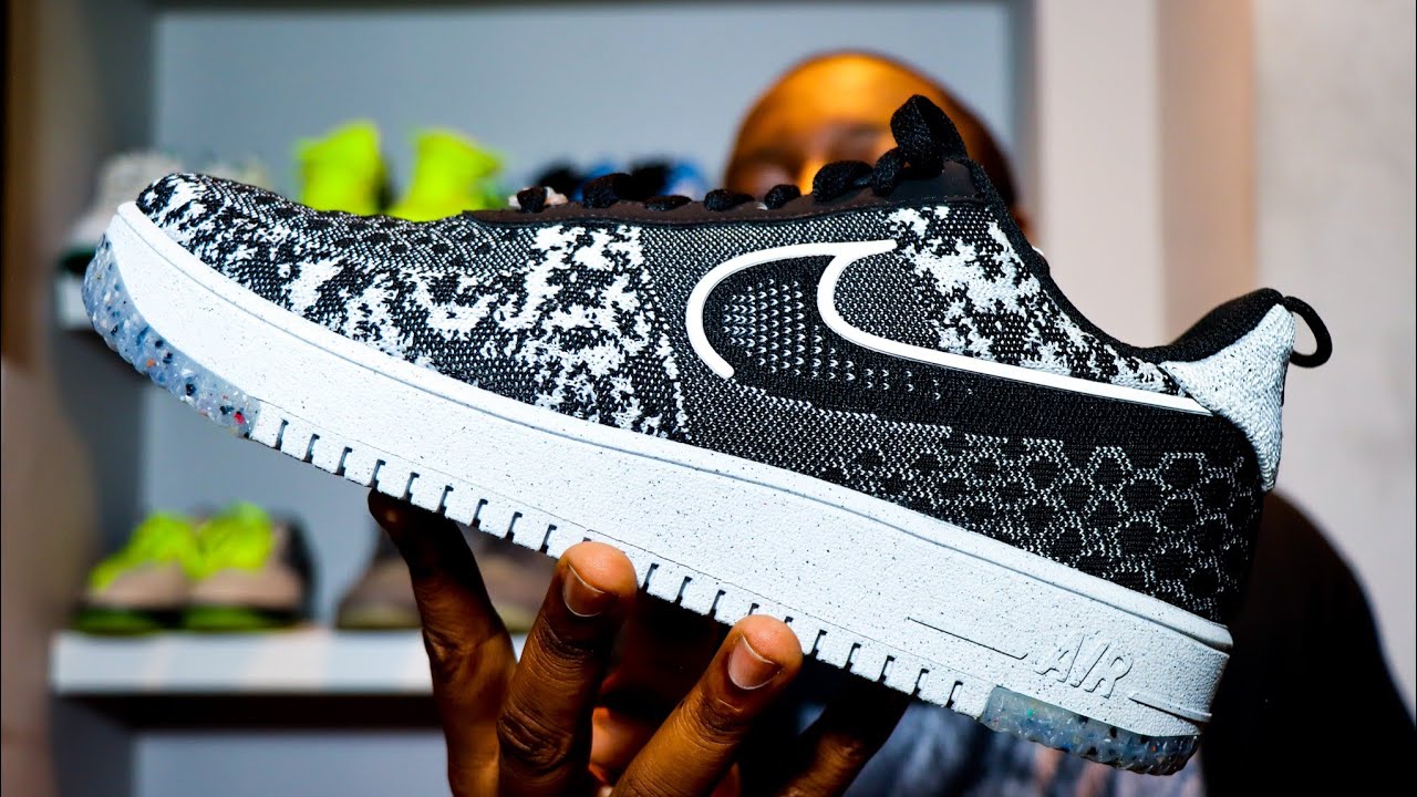 Air Force 1 Flyknit Crater NN White On Foot Sneaker Review Sustainable Schopes 026 DM0590 001