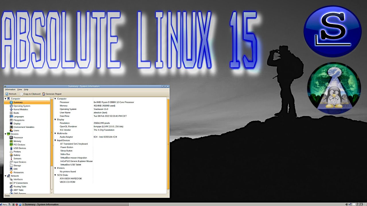 Absolute Linux 15 - Slackware 15 wydany po 6 latach , z pulpitem IceWM