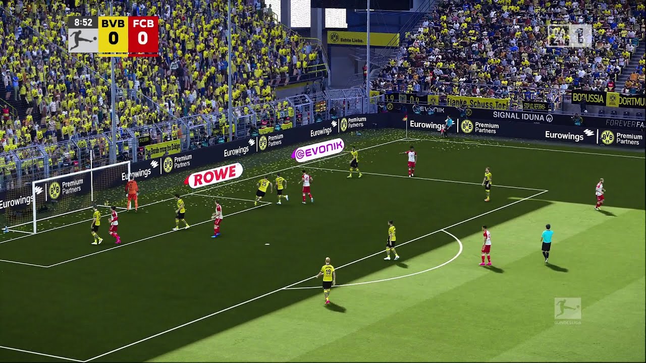 PES 2024 - Borussia Dortmund vs Bayern | REALISM MOD PC Gameplay (Real Life Graphics)