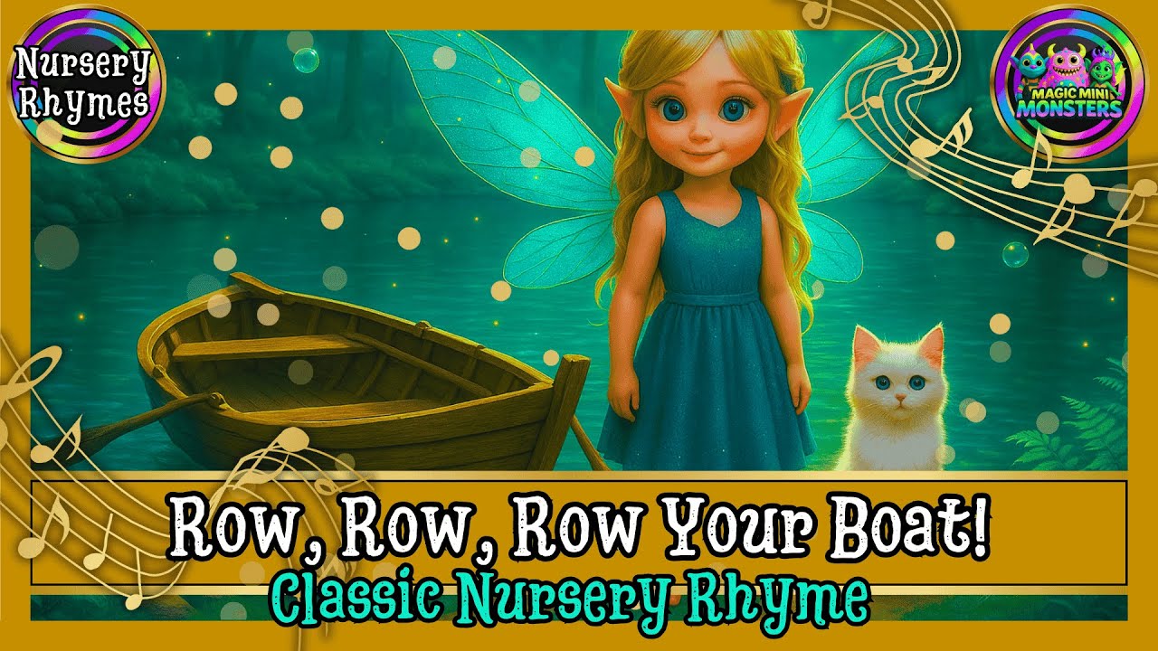 Row, Row, Row Your Boat! | Nursery Rhyme | Classic Song | Magic Mini Monsters | #magicminimonsters