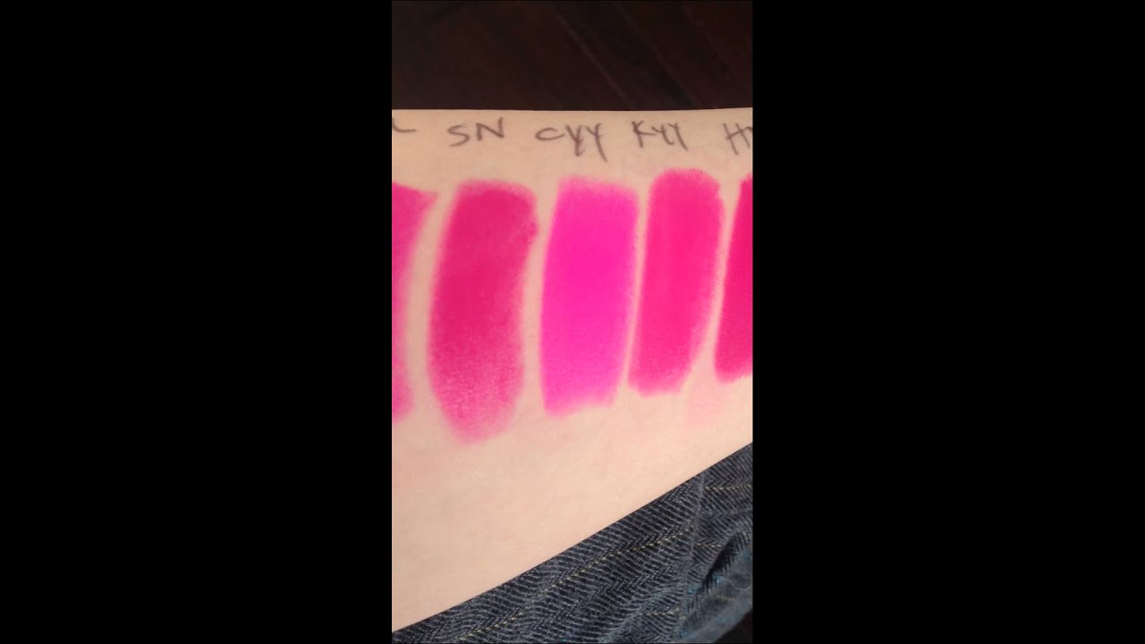 MAC Hot Pink/Fuchsia Pink Lipstick Collection Part 1