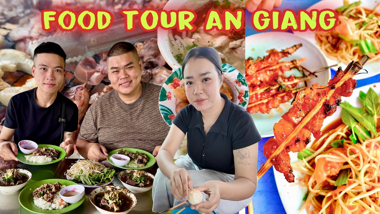 Food Tour An Giang Ăn Cơm Bò Châu Long - Gỏi Đu Đủ Đâm Tri Tôn - Bánh Canh Bánh Cam Siêu Độc Lạ
