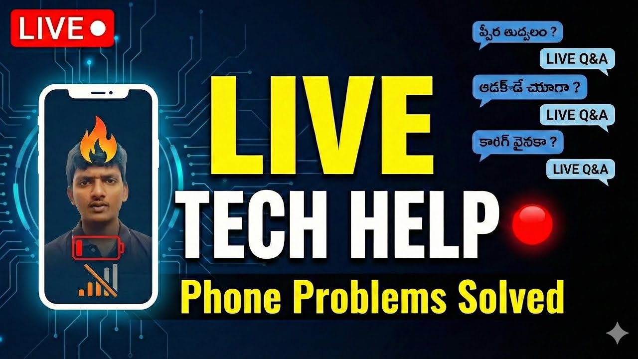Let's Talk Tech! మీ ప్రశ్నలు - నా సమాధానాలు | Live Q&A