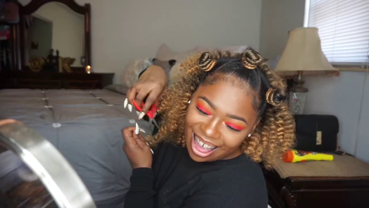 How To | Braidless Bantu Knots with Jamaican Bounce Crochet Braiding Hair