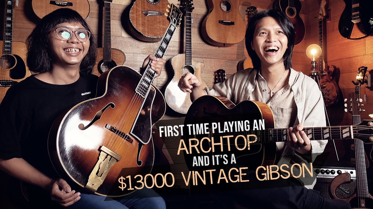 First Time Playing an Archtop Guitar... a $13000 VINTAGE Gibson! (1934 L-5 & 1948 L-12)