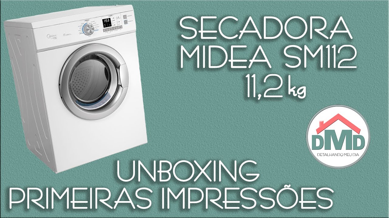 Secadora de Roupas Midea 11,2 kg (SM112) - Unboxing - Primeiro Uso - Minha Opinião