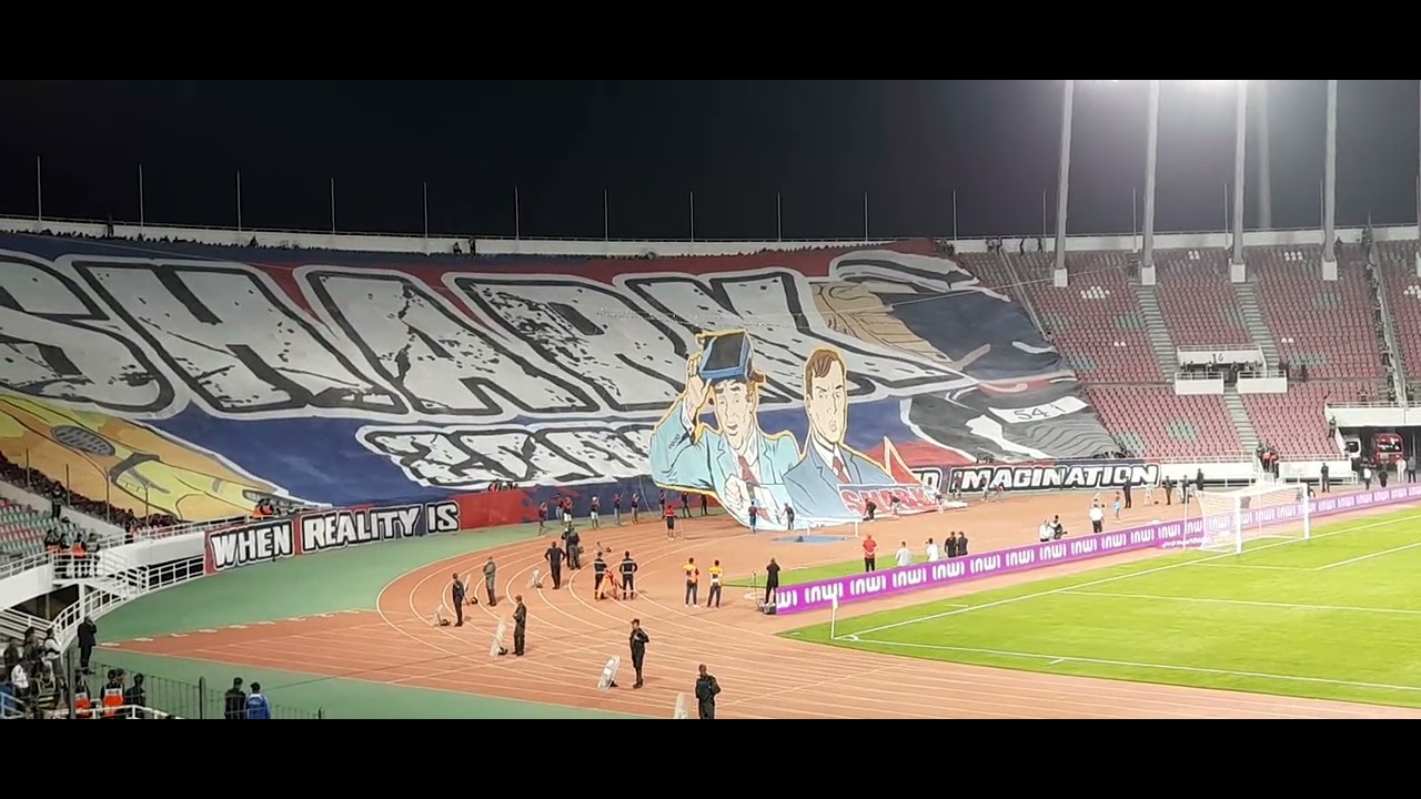 تيفو ناري - جمهور أولمبيك أسفي يبدع بالعاصمة الرباط