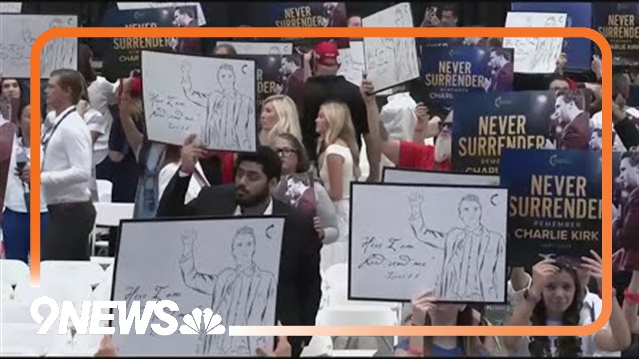 Charlie Kirk supporters gather for memorial