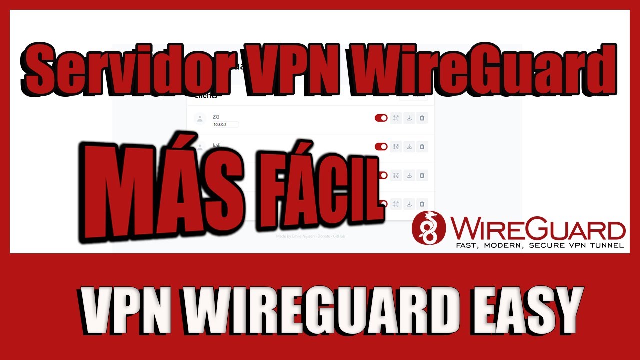 Servidor VPN WIREGUARD EASY en DOCKER , más FÁCIL !!!