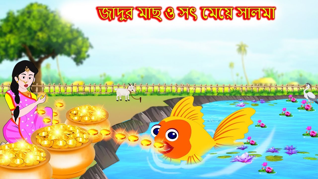 জাদুর মাছ ও সৎ মেয়ে সালমা | Bengali Fairy Tales Cartoon | Rupkothar Golpo | Thakumar Jhuli