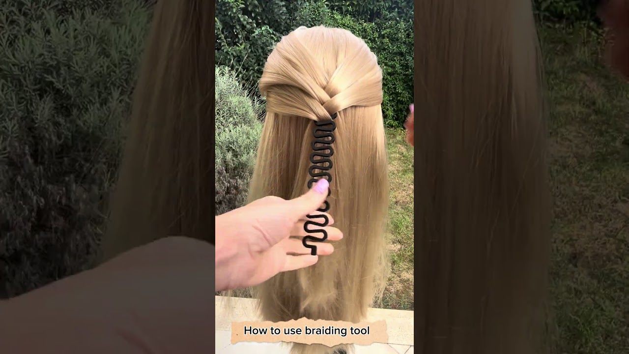 Easy and beautiful fishtail braid with a braiding tool #braidtutorial #howtobraid #fishtailbraid