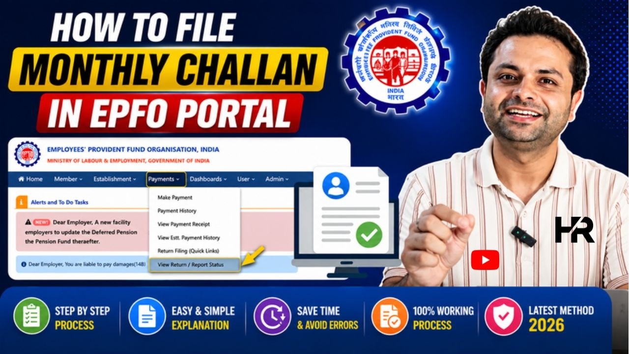 How to File EPF Monthly Return | How to Create PF Challan #epfo