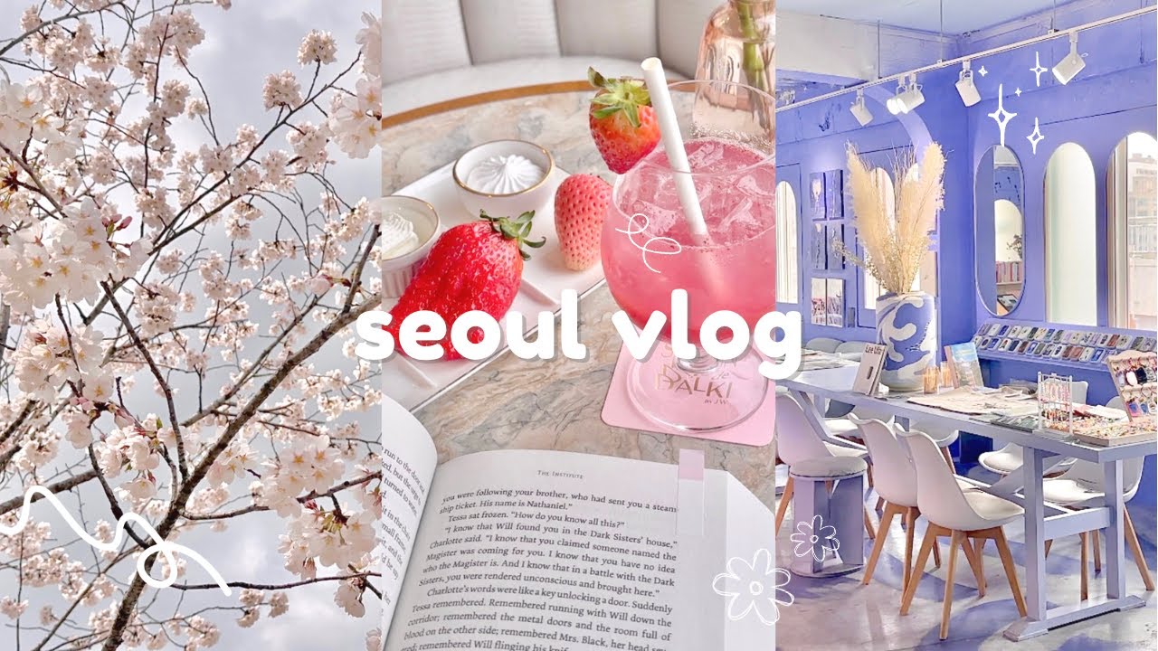 🇰🇷 seoul vlog | artsy euljiro cafés, yes24 book shopping, strawberry afternoon tea, mamma mia