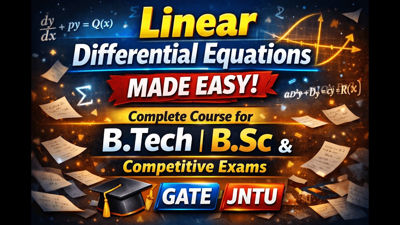 Linear Differential Equations Made Easy | Complete Course for B.Tech, B.Sc & Competitive Exams