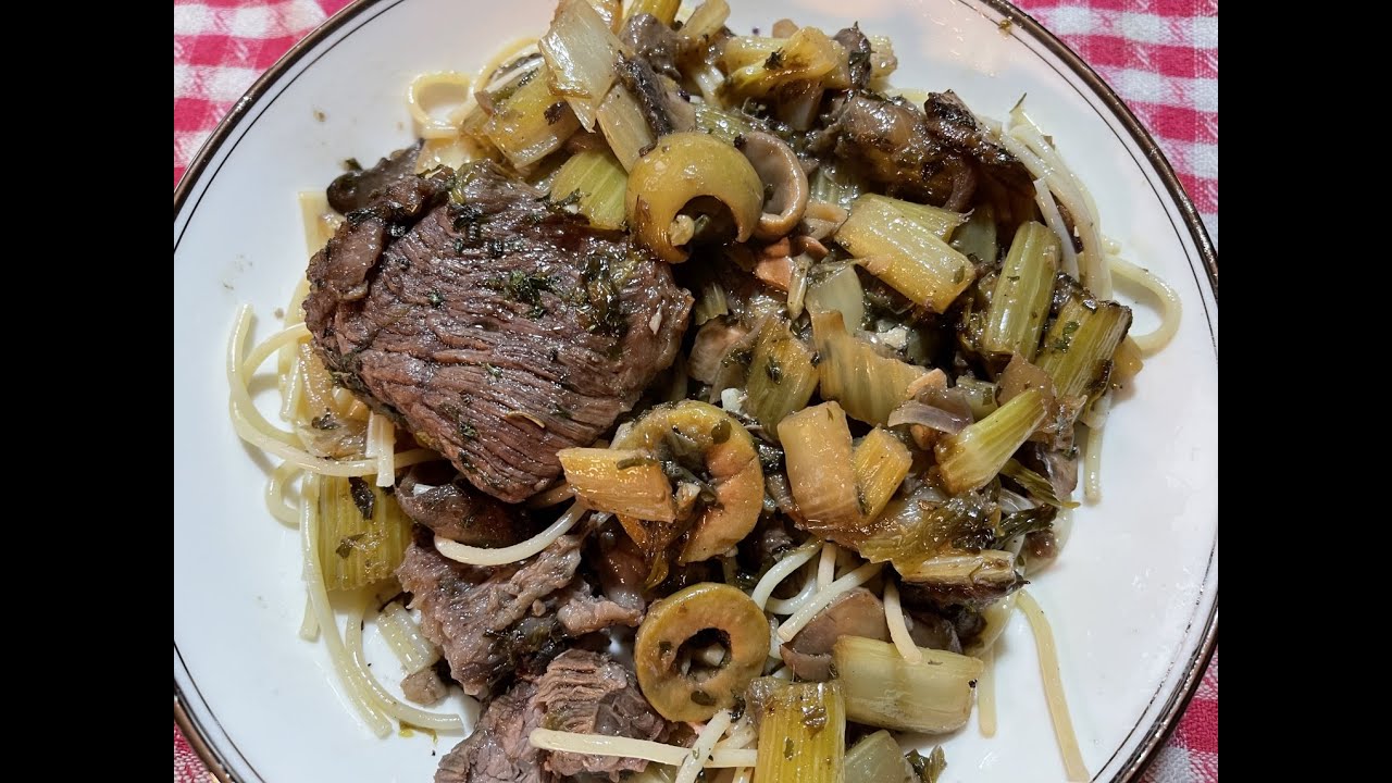 Beef Cacciatore - Ancient Sicilian Peasant Food  -(beef or chicken or rabbit) Hunter's Stew.
