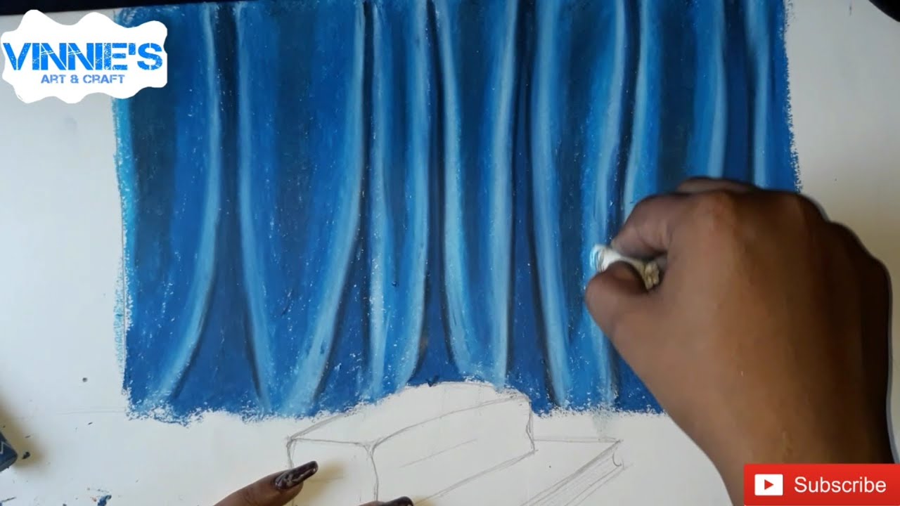 ART IT IS: How to paint a drapery easily of still life for beginners in oil pastels.