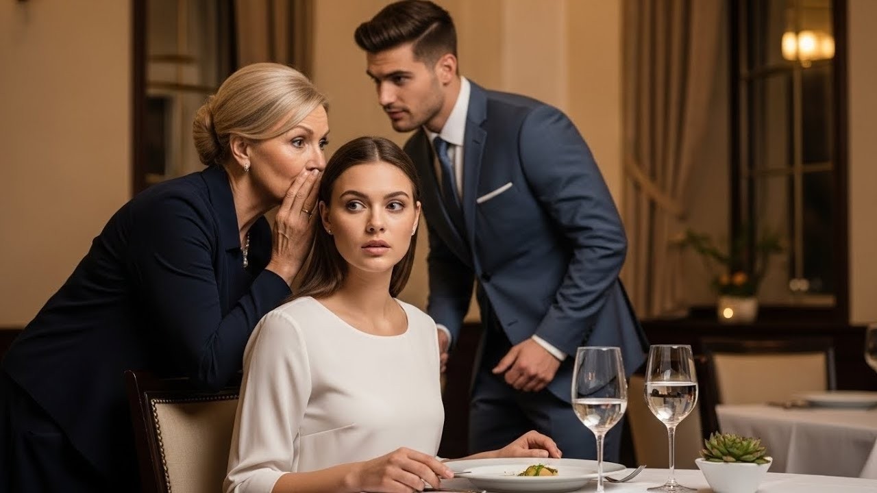 She Was Having a Dinner Alone — Until the CEO’s Mother Whispered  “Pretend You’re My Son’s Fiancé