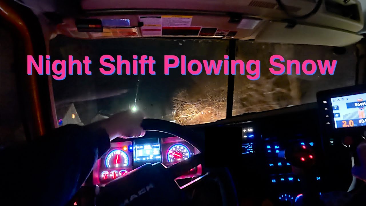 ❄️ Night Shift on The Snow Plow ❄️ Maritime Winter Weather