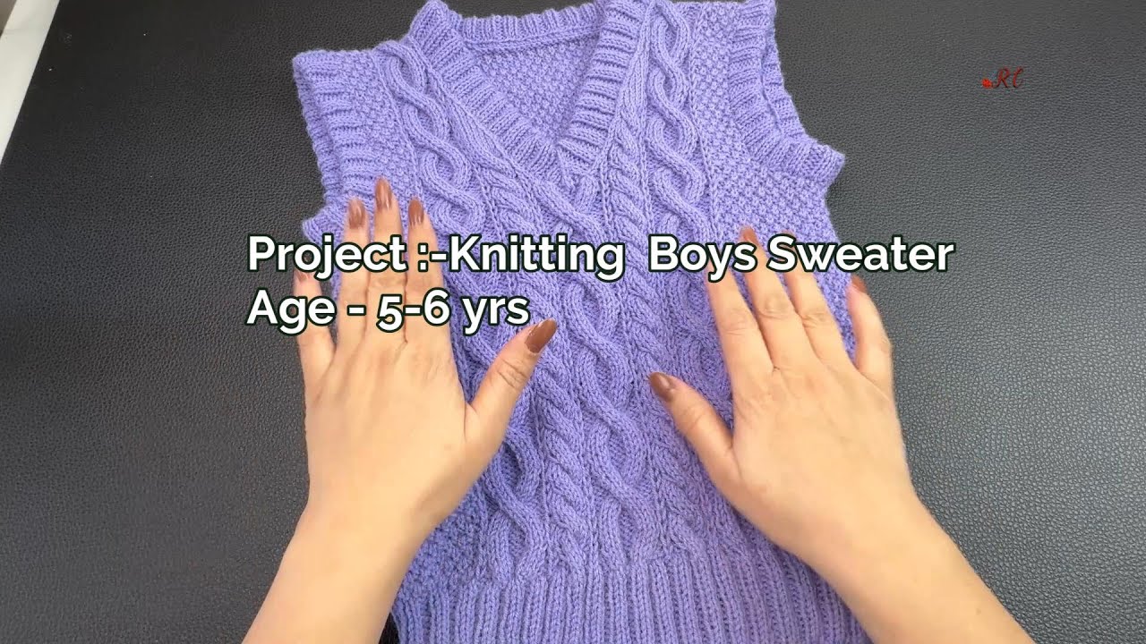 Knitting Boys Sweater with full measurement Elegant/Exclusive/Cabledesign/New