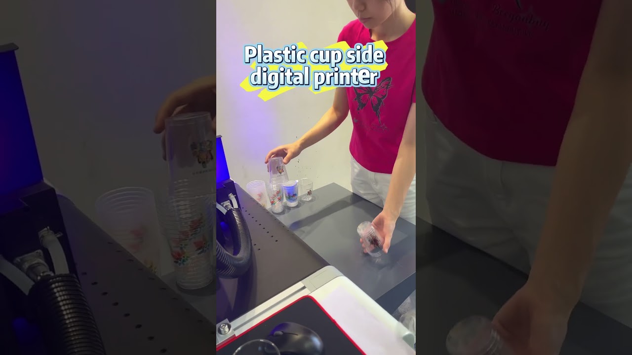Plastic cup side digital printer, one click import of images for printing, easy customization, no pl