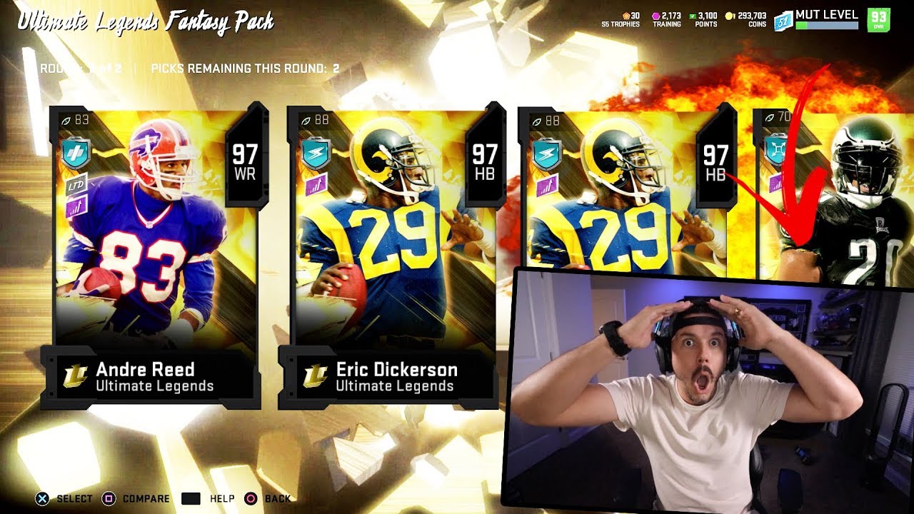 OMG ERIC DICKERSON!! HUGE ULTIMATE LEGEND PACK OPENING!! Madden 20