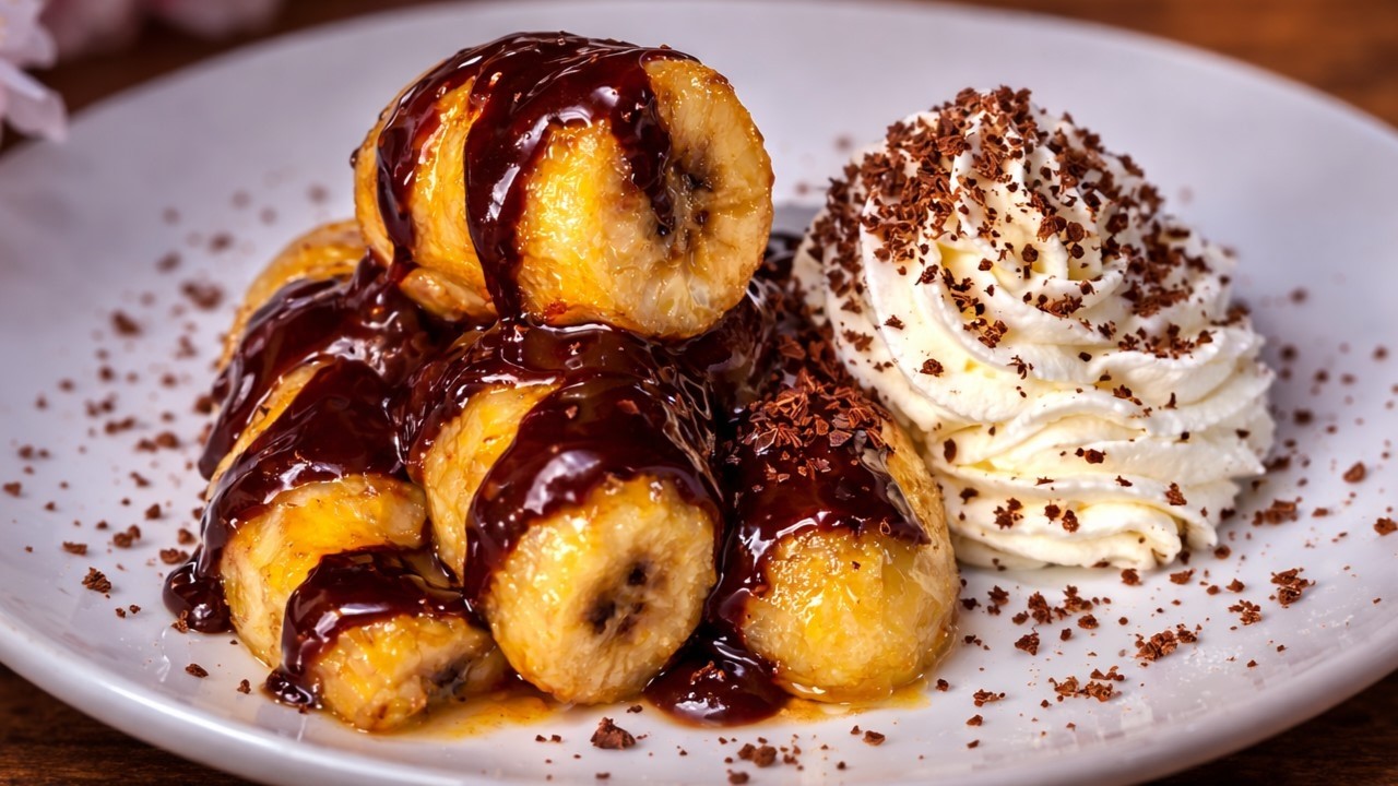 I HAD 1 BANANA, SO I MADE THIS AMAZING DESSERT!