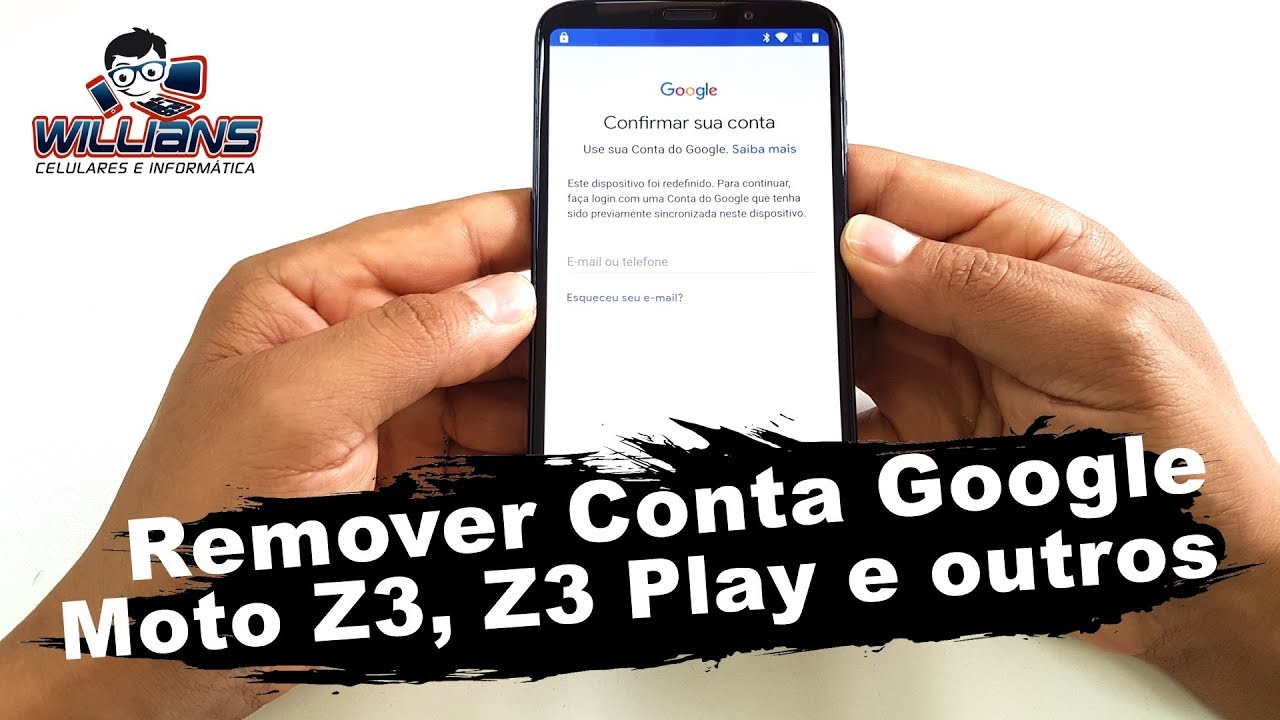 Conta Google Moto Z3, Z3 Play, Z2, Z2 Play, Z2 Force, Desbloquear, Restaurar