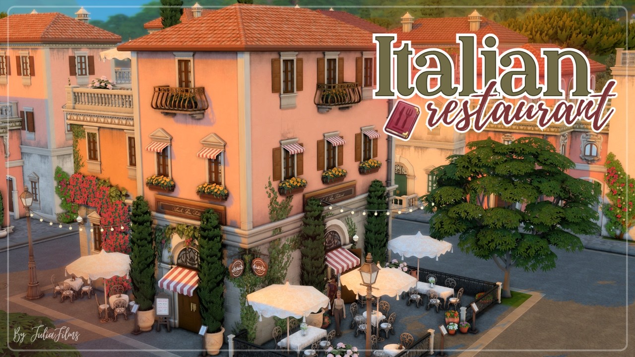 Итальянский ресторан🦪🍷│Строительство│Italian restaurant│SpeedBuild│NO CC [The Sims 4] #sims4
