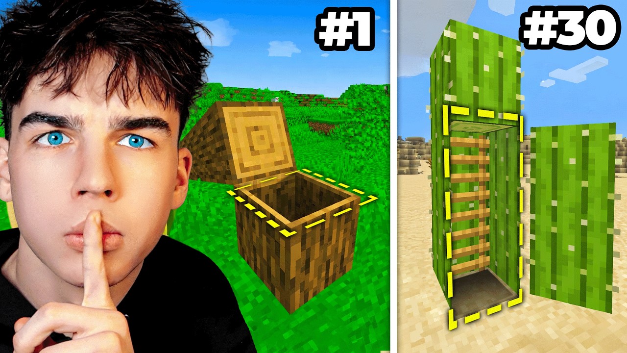 J'ai Refait TOUTES les Bases secrètes de Minecraft ( Pour forcer Youyou à les trouver )