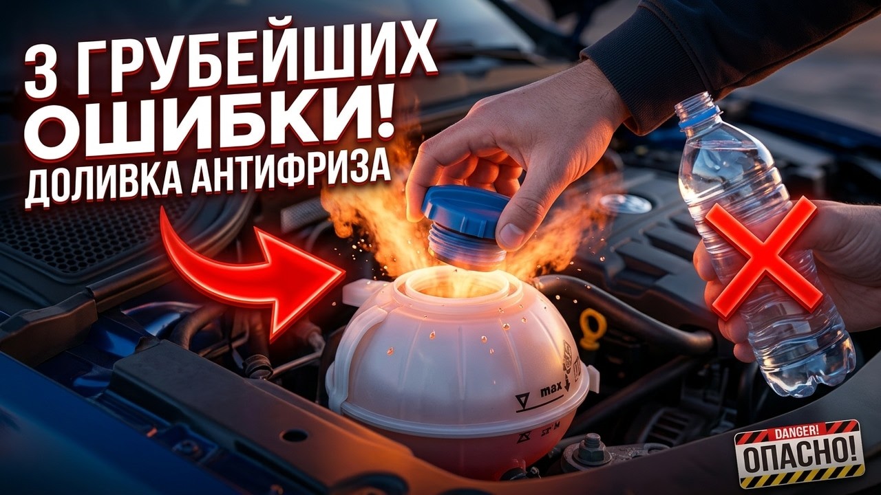 5 грубейших ошибок при доливке антифриза (тосола) в расширительный бачок !