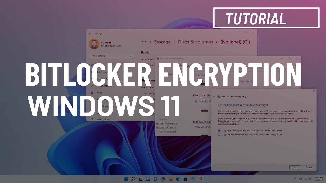 Windows 11: включите шифрование диска BitLocker