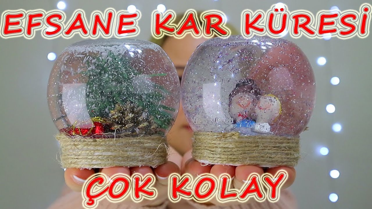 YILBAŞI HEDİYESİ KAR KÜRESİ 🎄 (Kolay Kar Küresi Nasıl Yapılır)