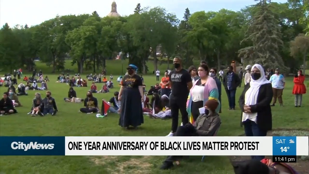 One year anniversary of Black Lives Matter protest in Edmonton