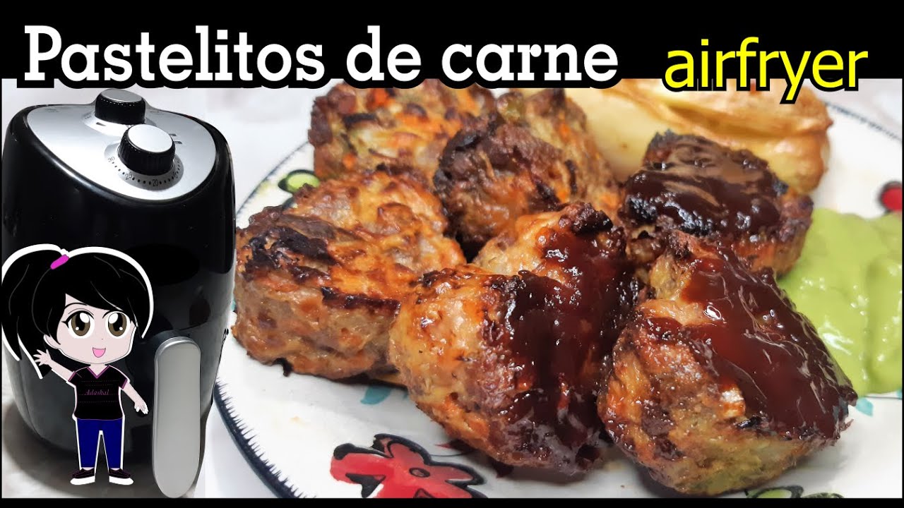Mini pasteles de carne en freidora de aire