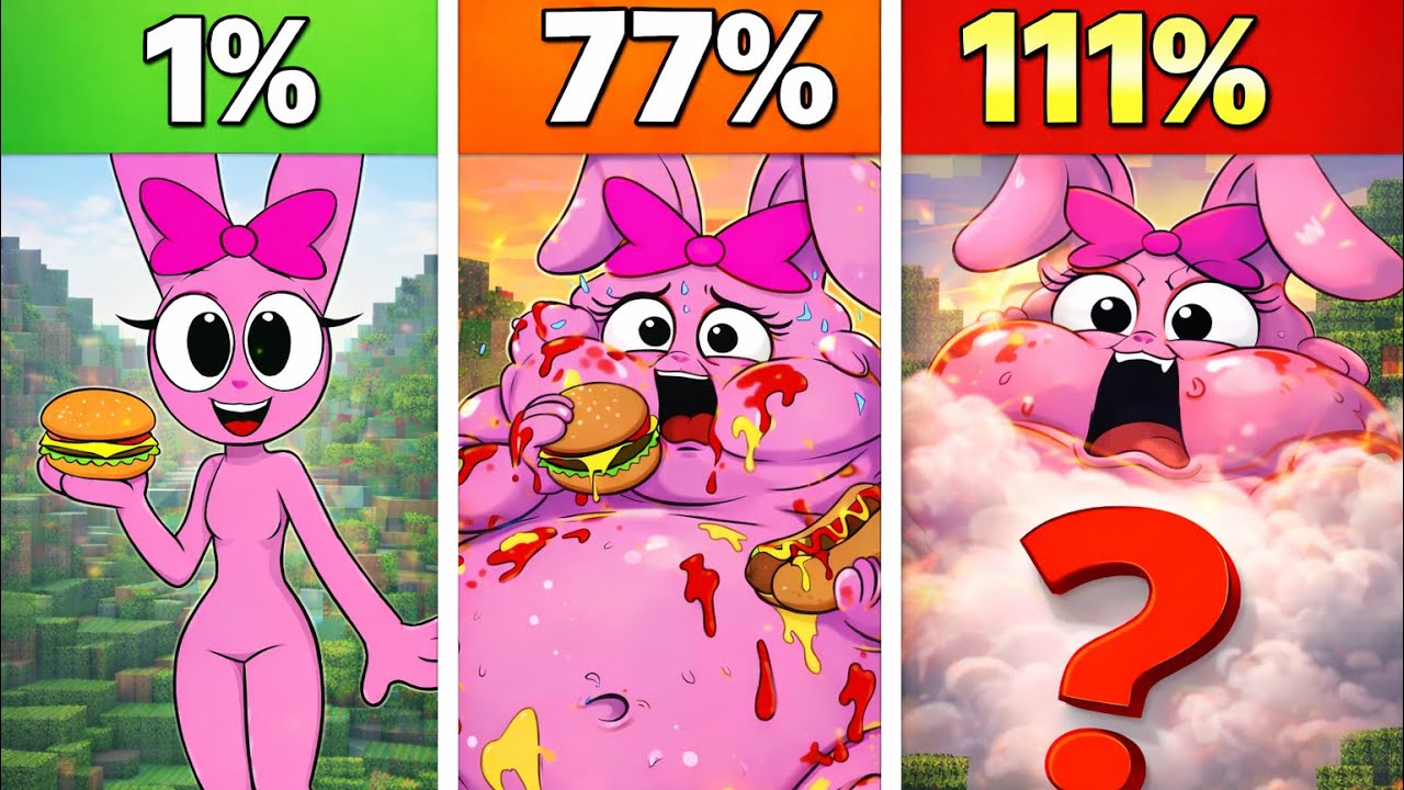Minecraft ART BUT PINKI BECOMING FATTER | Incredibox Sprunki 