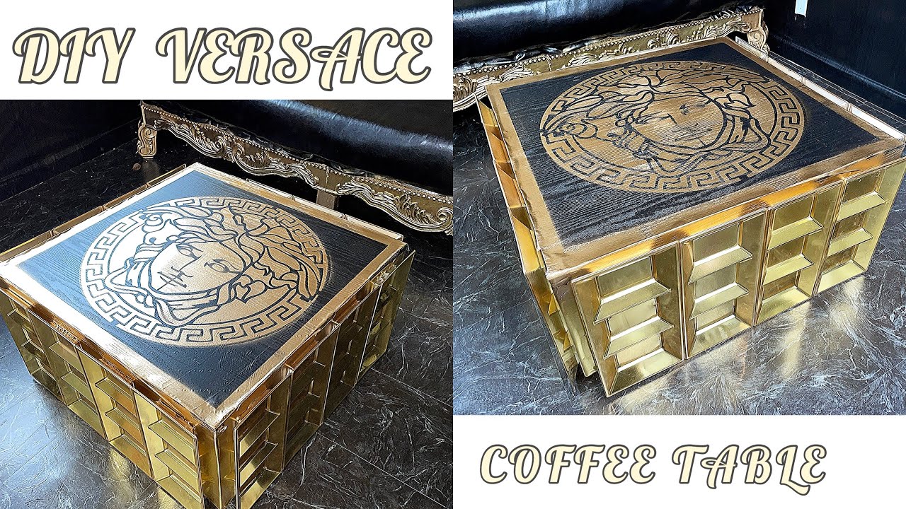 DIY VERSACE INSPIRED COFFEE TABLE - DIY GLAM COFFEE TABLE