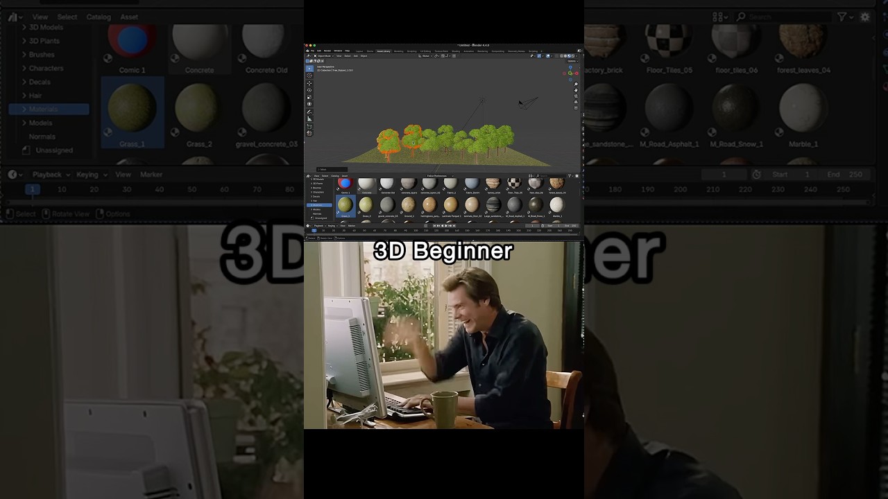 3D Beginner VS  Pro ✨ #shorts #blender #3d #animation