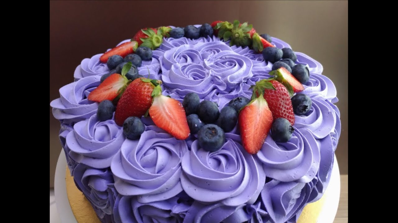 Purple Roses Cake