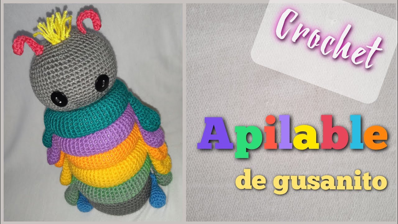 JUGUETE Apilable de gusanito a crochet #juegosyjuguetescrochet