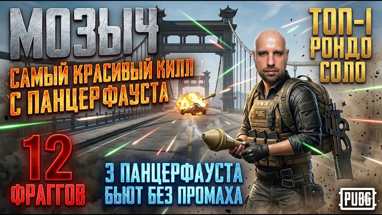 Самый красивое попадание с панцерфауста в этом году! Петух выпал с петуха! 12 фрагов и ТОП-1