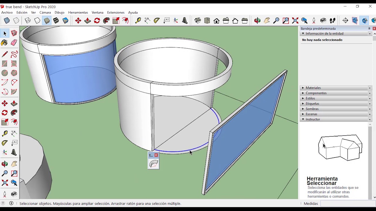 sketchup 19 : true bend