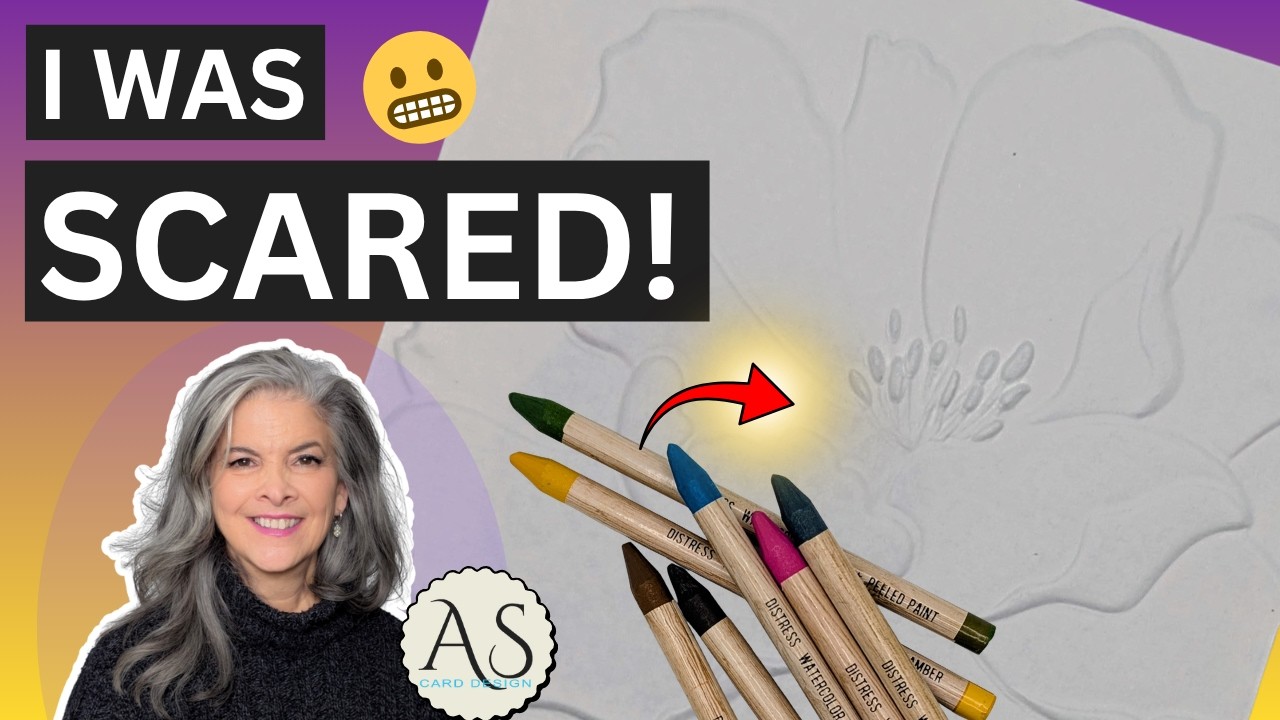 Watercolor Pencils + 3D Embossing Folders | Stunning Cardmaking Technique
