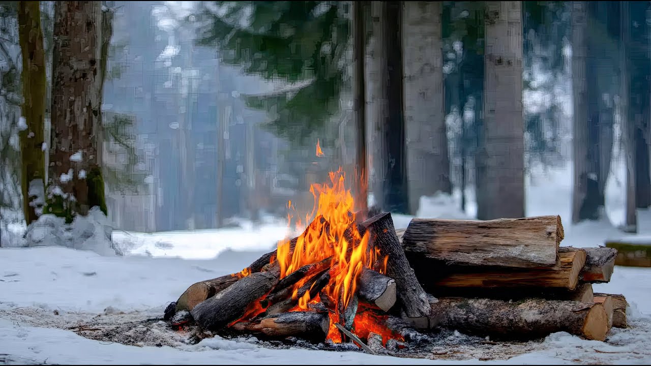 Soft Winter Fireplace Ambience | Calm Your Thoughts, Fall Asleep