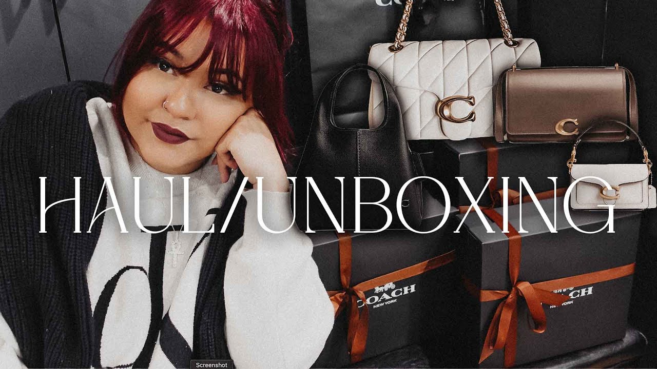 COACH BAG HAUL / UNBOXING | Tabby Shoulder With Quilting, Bandit Shoulder Bag, Tabby 12, Lana 23