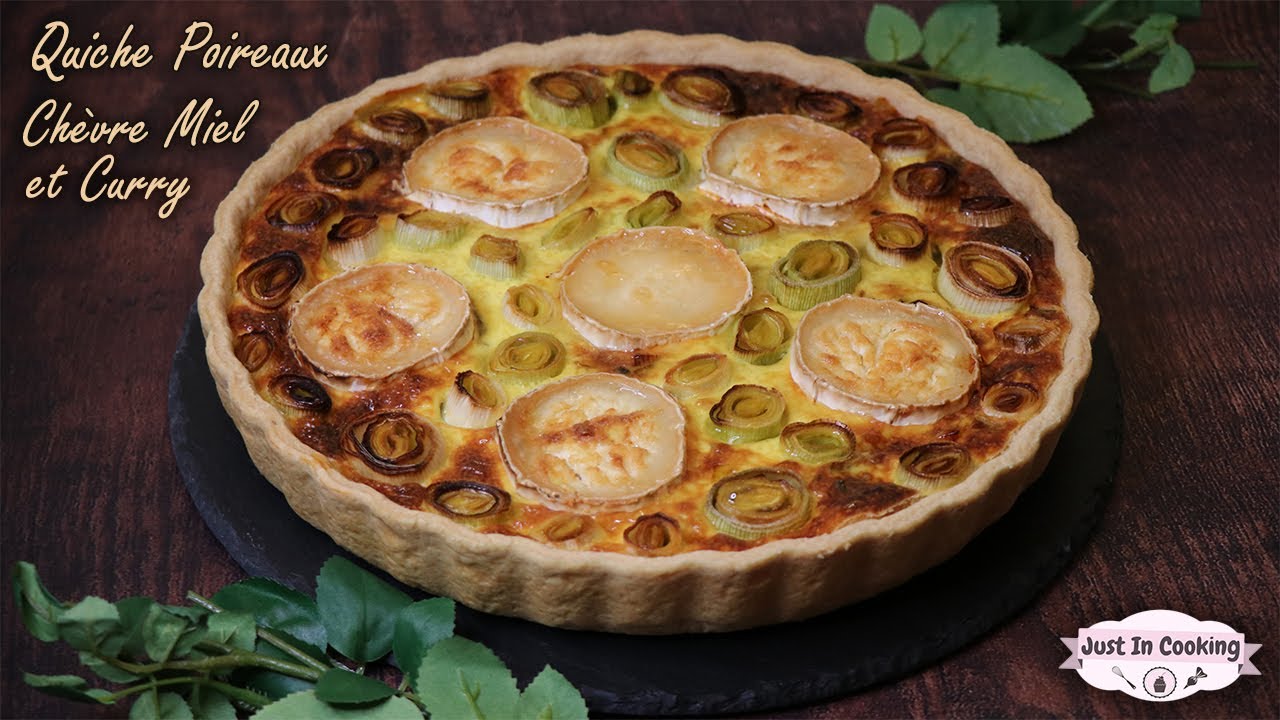 Recette de Quiche aux Poireaux, Chèvre, Miel et Curry