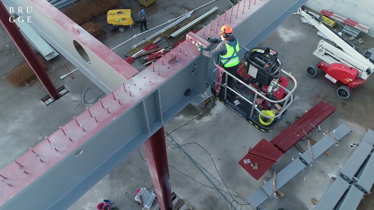 Construction process of the Bruges Meeting & Convention Centre (BMCC)