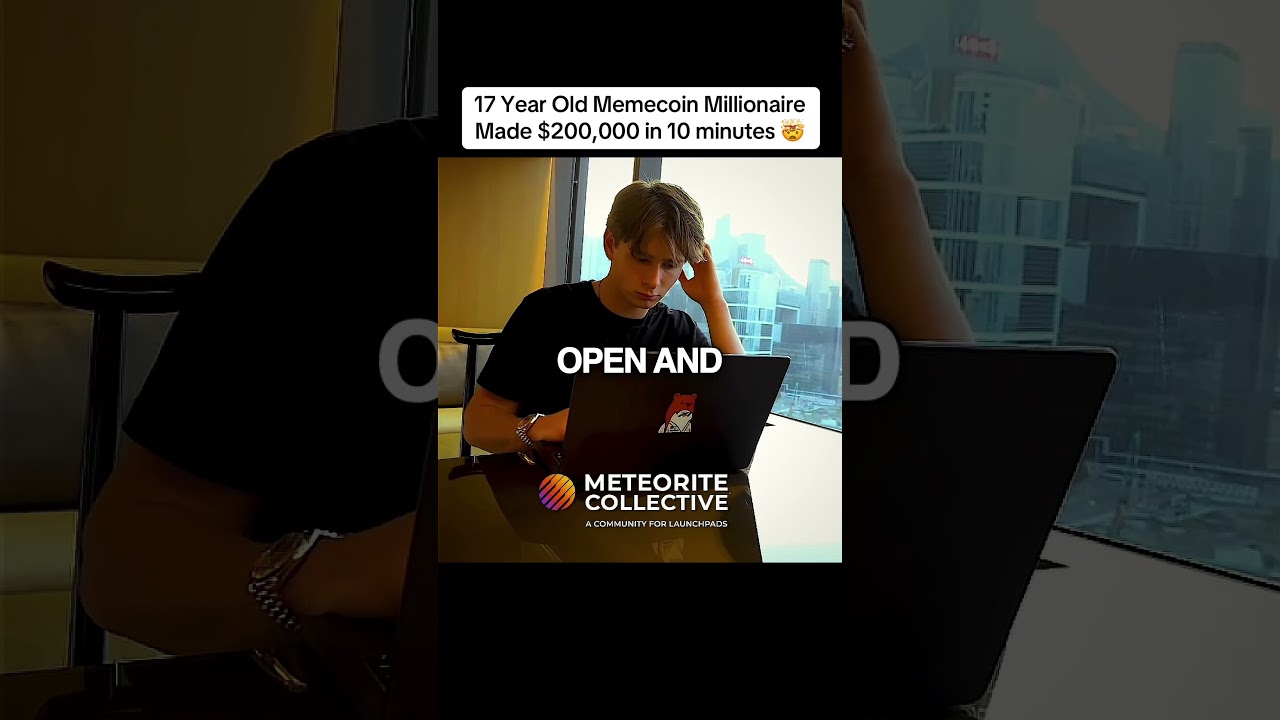 17 Year Old Memecoin Millionaire Made $200,000 in 10 minutes 🤯