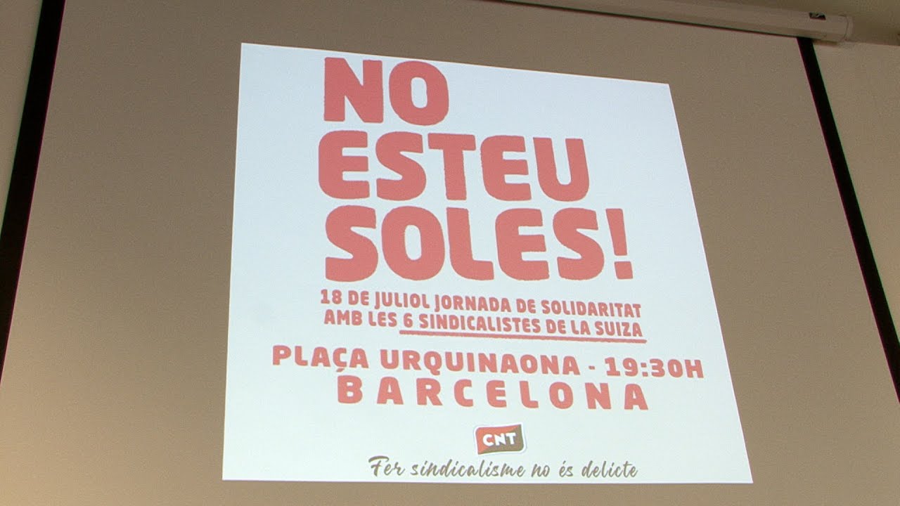 La UGT de Catalunya s'adhereix a la manifestaci&oacute; sota el lema 'No esteu soles'