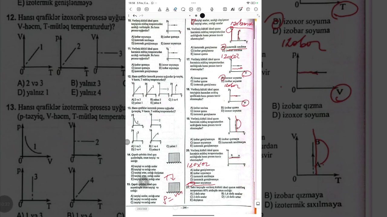 Test izahı.MKN.İzoproseslər dim 2025