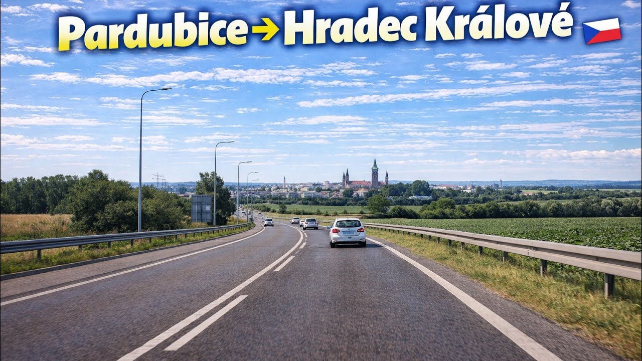 🚗 Pardubice → Hradec Králové | Calm Drive | 4K | No Commentary